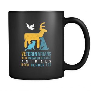 veterinarian black coffee mug